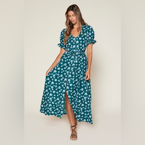 NWT Outerknown Kira Dress Riviera Esalen Bloom Size Medium - Picture 1 of 16